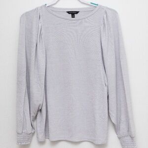 BANANA REPUBLIC Womens Balloon Sleeve T-Shirt, Blue/Gray